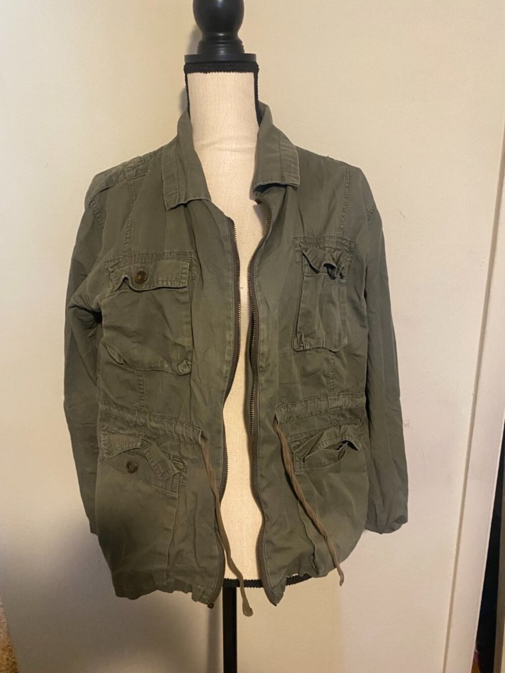 Bar III Olive Green Utility Jacket Size Large
